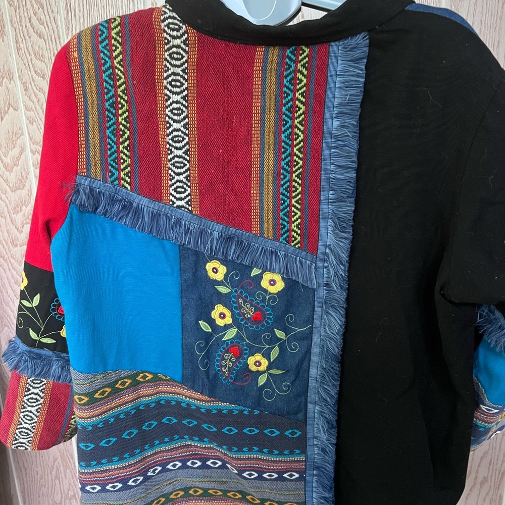 Alex Kim Multicolor Patchwork Vintage Jacket - Picture 2 of 9